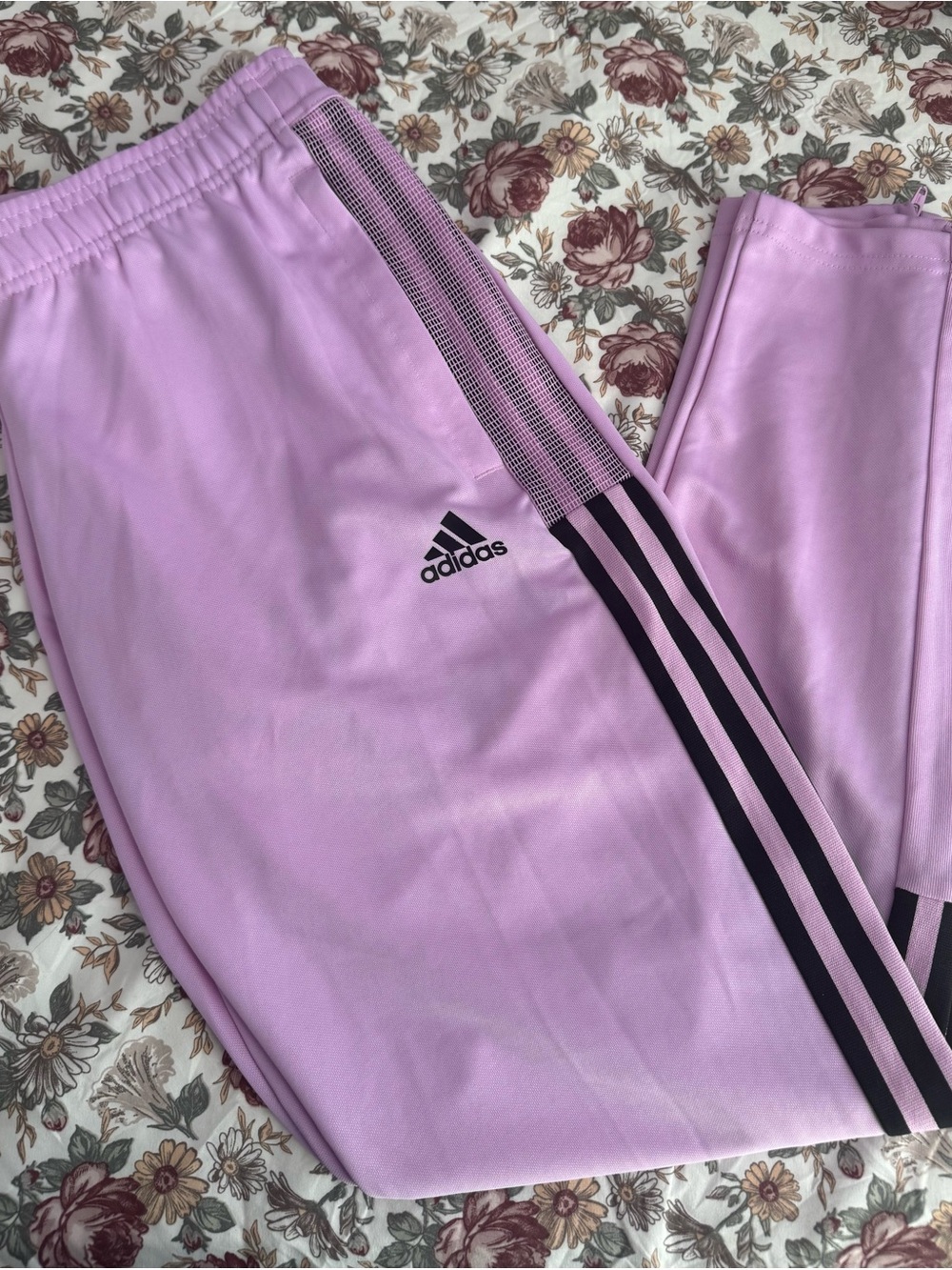 Adidas Women's Tiro 21 Track Pants in the Bliss Lilac / Black colorway